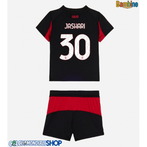 Maglie da calcio AC Milan Ardon Jashari #30 Prima Maglia Bambino 2025-26 Manica Corta + Pantaloni corti)